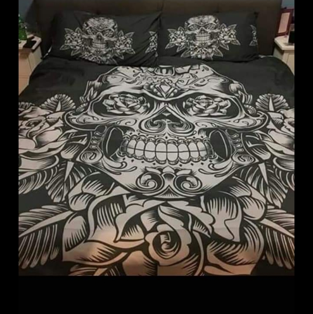 Skull bedding set